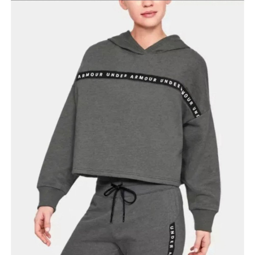 New Under Armour Taped Fleece Hoodie Size Large